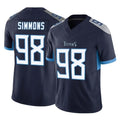 T.Titans #98 Jeffery Simmons Player Navy Limited Vapor F.U.S.E. Home Game Odoa Stitched Jerseys