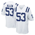 IN.Colts #53 CJ Allen Player White Home Game Odoa Stitched Jerseys