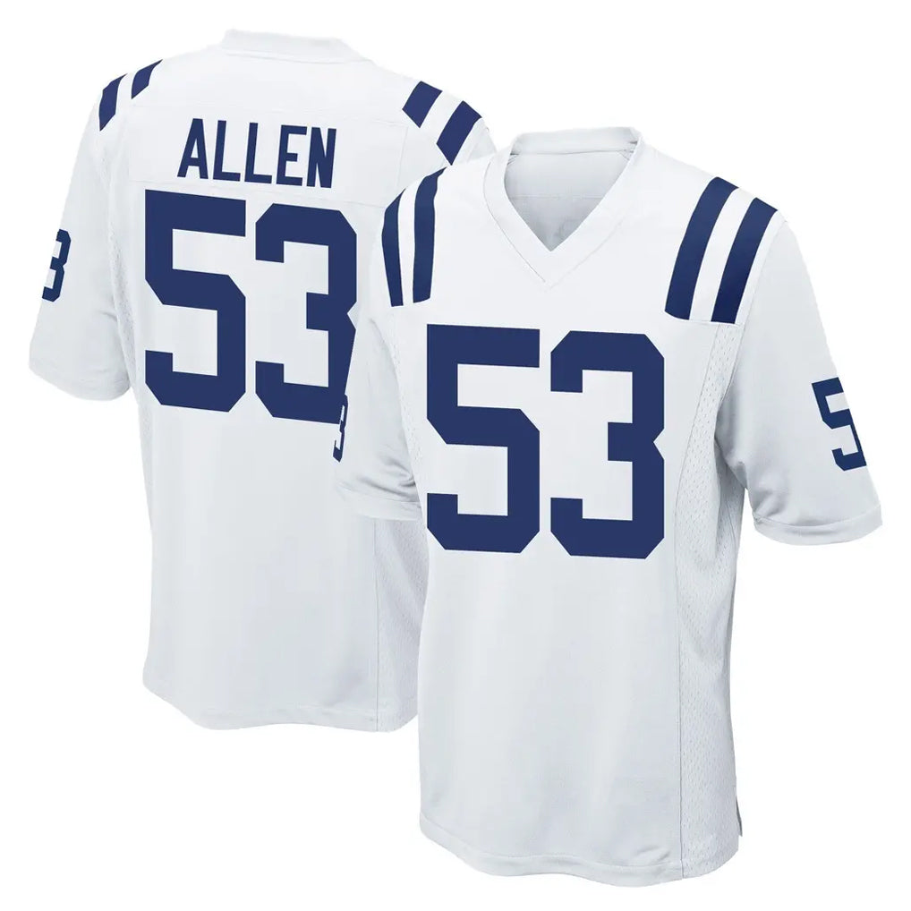 IN.Colts #53 CJ Allen Player White Home Game Odoa Stitched Jerseys