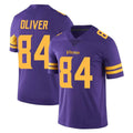 M.Vikings #84 Josh Oliver Player Purple Limited Color Rush Home Game Odoa Stitched Jerseys