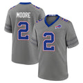 B.Bills #2 DJ Moore Player Gray Nickel City Home Game Odoa Stitched Jerseys