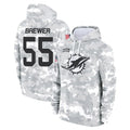 M.Dolphins #55 Aaron Brewer Player Arctic Camo Salute to Service Hoodies Limited Game Odoa Stitched Jerseys