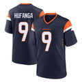 D.Broncos #9 Talanoa Hufanga Player Navy Home Game Odoa Stitched Jerseys