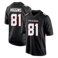 H.Texans #81 Jayden Higgins Player Carbon Black Fashion Home Game Odoa Stitched Jerseys