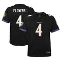 B.Ravens #4 Zay Flowers Player Black Fashion Home Game Odoa Stitched Jerseys