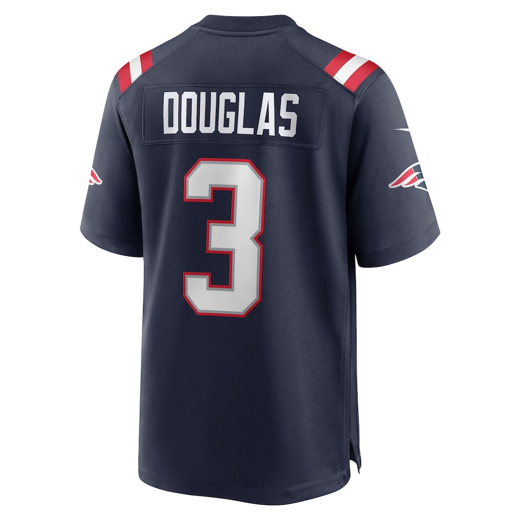 Odoa NE.Patriots #3 Demario Douglas Navy Game Jersey