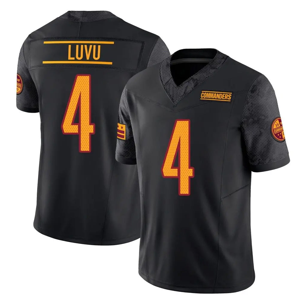 W.Commanders #4 Frankie Luvu Player Black Limited Vapor F.U.S.E. Home Game Odoa Stitched Jerseys