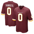 W.Commanders #0 Mike Sainristil Player Burgundy Team Color Home Game Odoa Stitched Jerseys