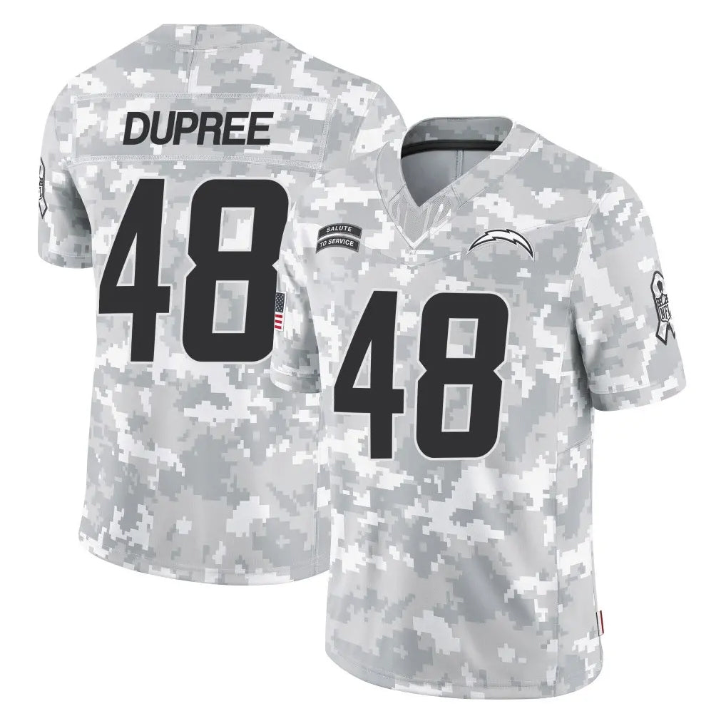 LA.Chargers #48 Bud Dupree Player Arctic Camo Salute To Service Limited Game Odoa Stitched Jerseys