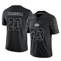 KC.Chiefs #23 Drue Tranquill Player Black Limited Reflective Game Odoa Stitched Jerseys