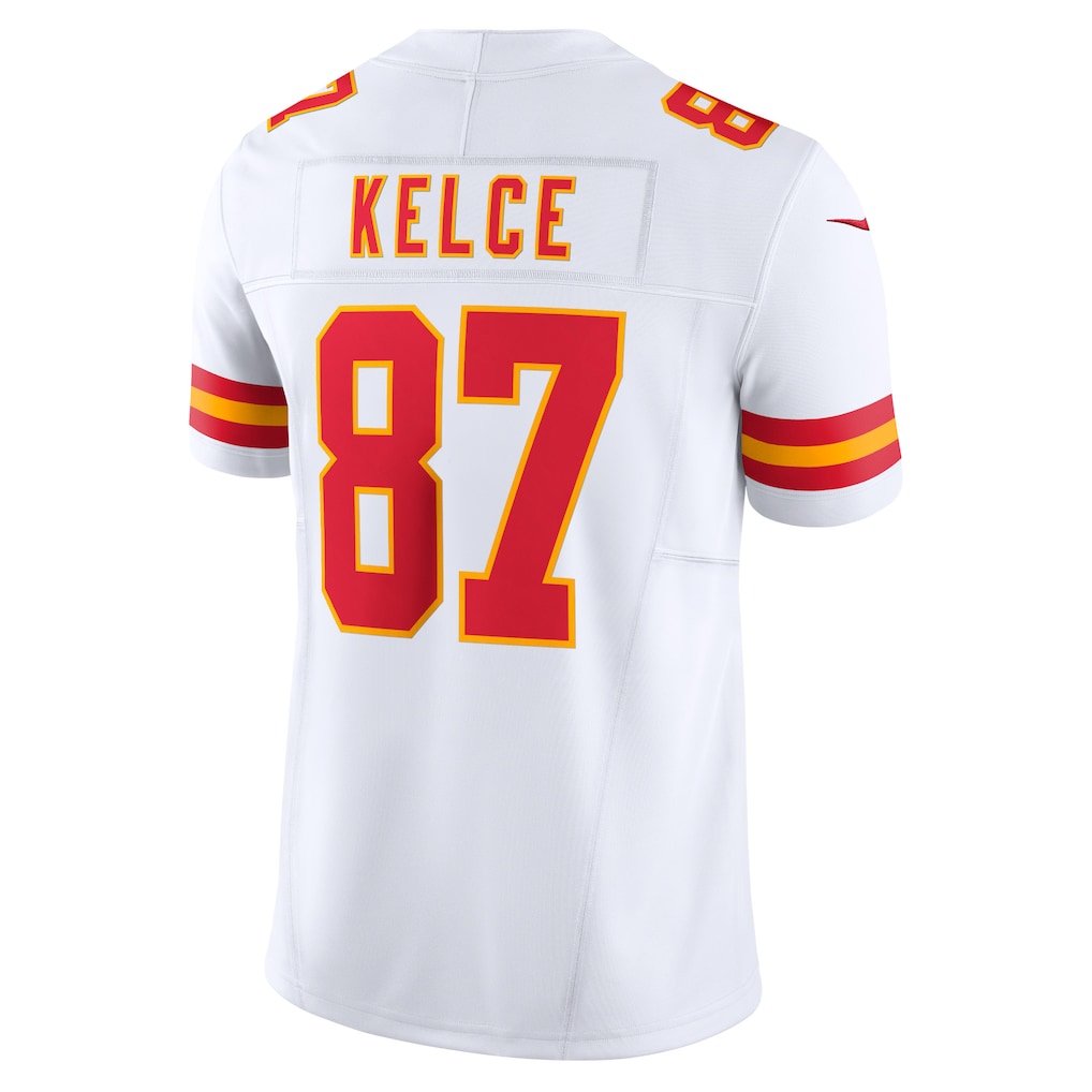 Odoa KC.Chiefs #87 Travis Kelce White Vapor F.U.S.E. Limited Jersey