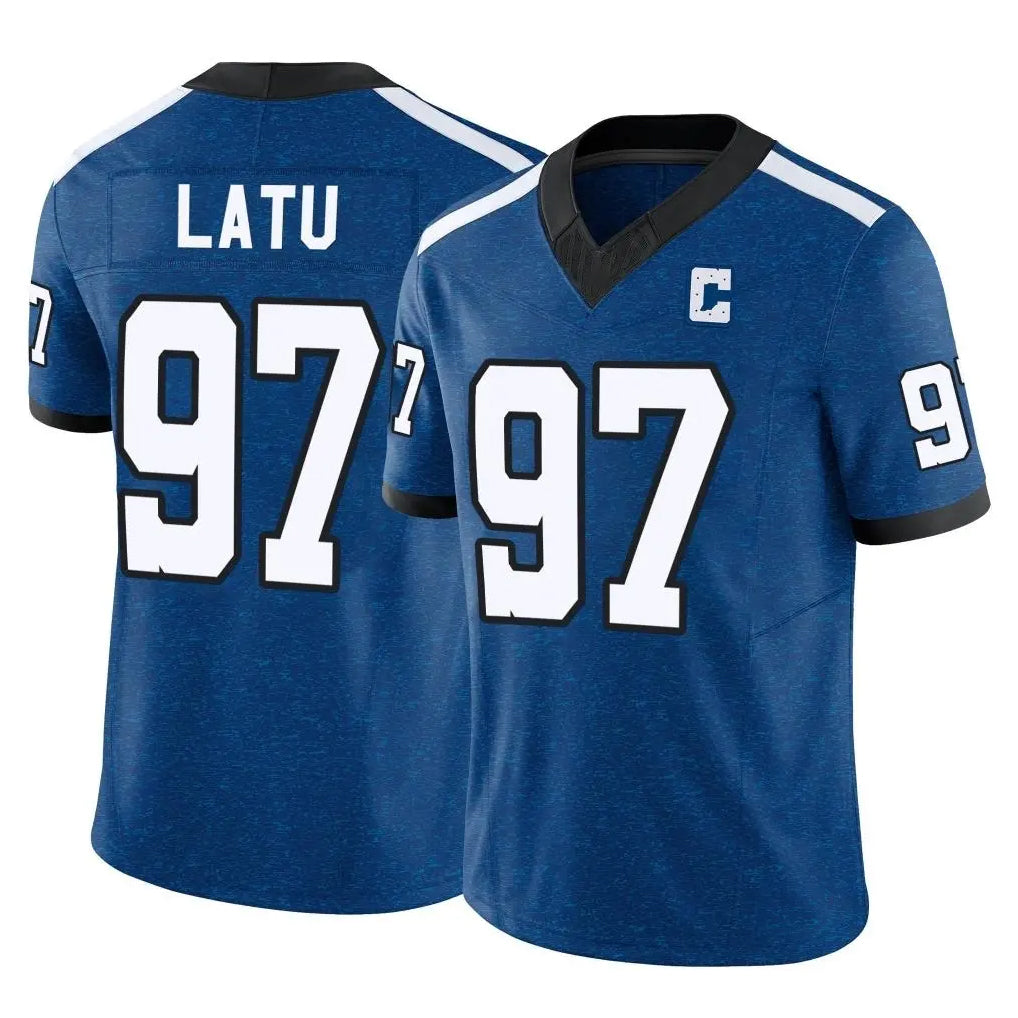 IN.Colts #97 Laiatu Latu Player Royal Limited Indiana Nights Alternate Vapor F.U.S.E. Home Game Odoa Stitched Jerseys