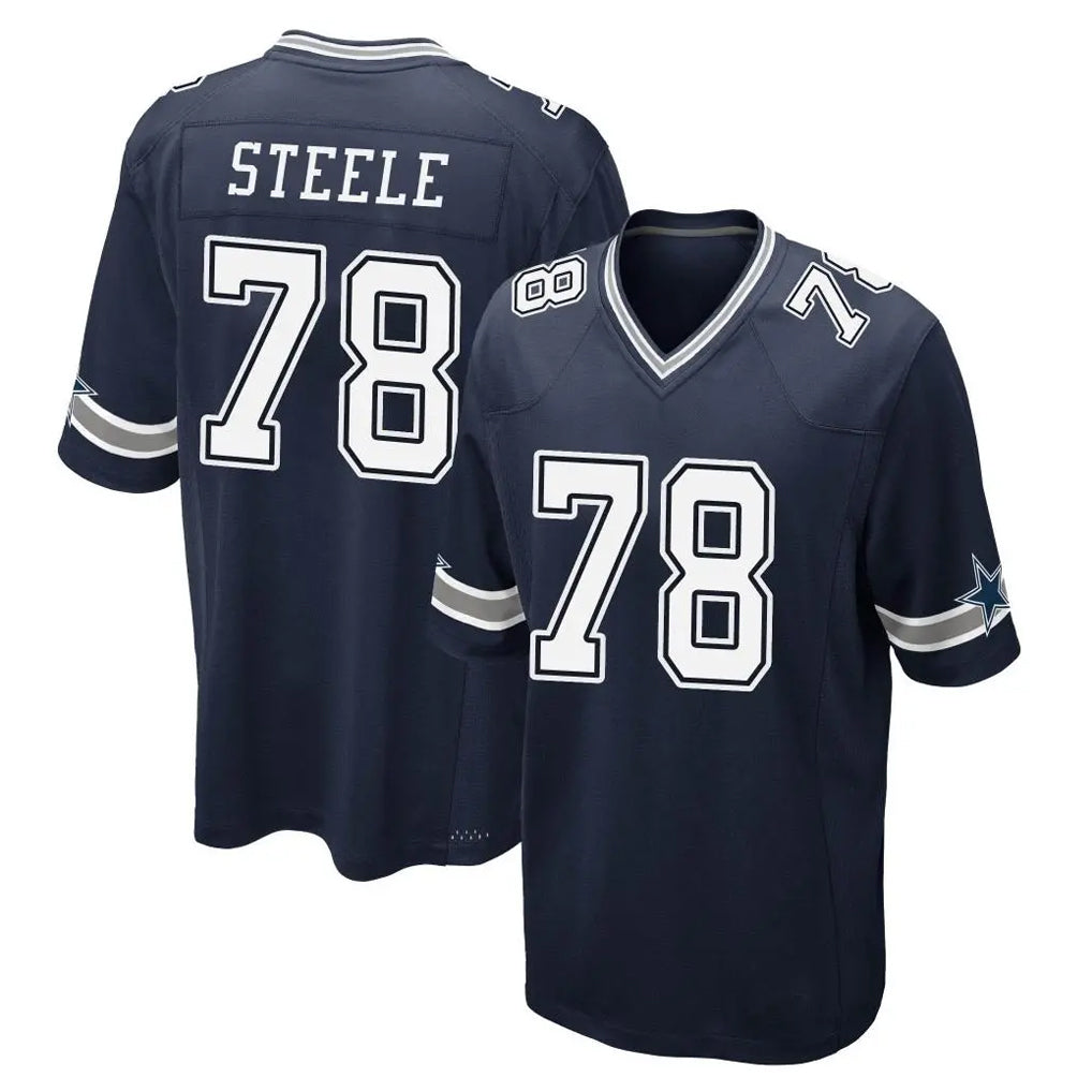 D.Cowboys #78 Terence Steele Player Navy Home Game Odoa Stitched Jerseys