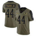 GB.Packers #44 Zaire Franklin Player Olive Salute To Service Limited Game Odoa Stitched Jerseys