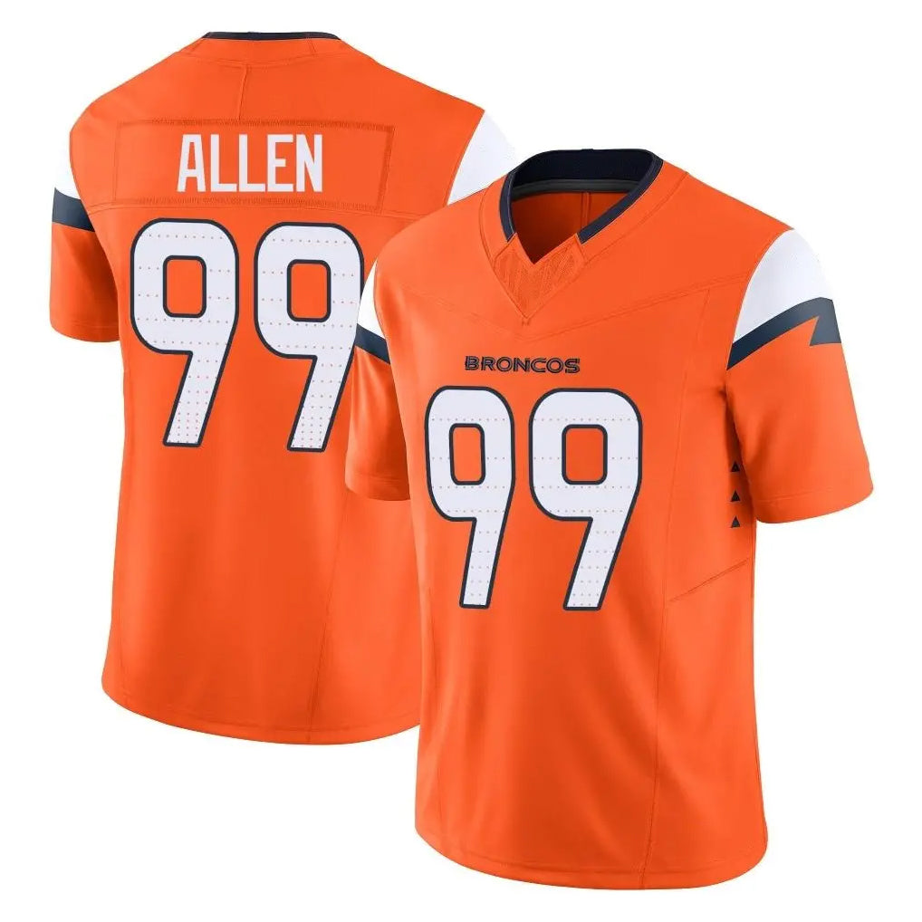 D.Broncos #99 Zach Allen Player Orange Vapor F.U.S.E. Limited Home Game Odoa Stitched Jerseys