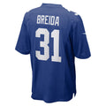 Odoa NY.Giants #31 Matt Breida Royal Game Jersey