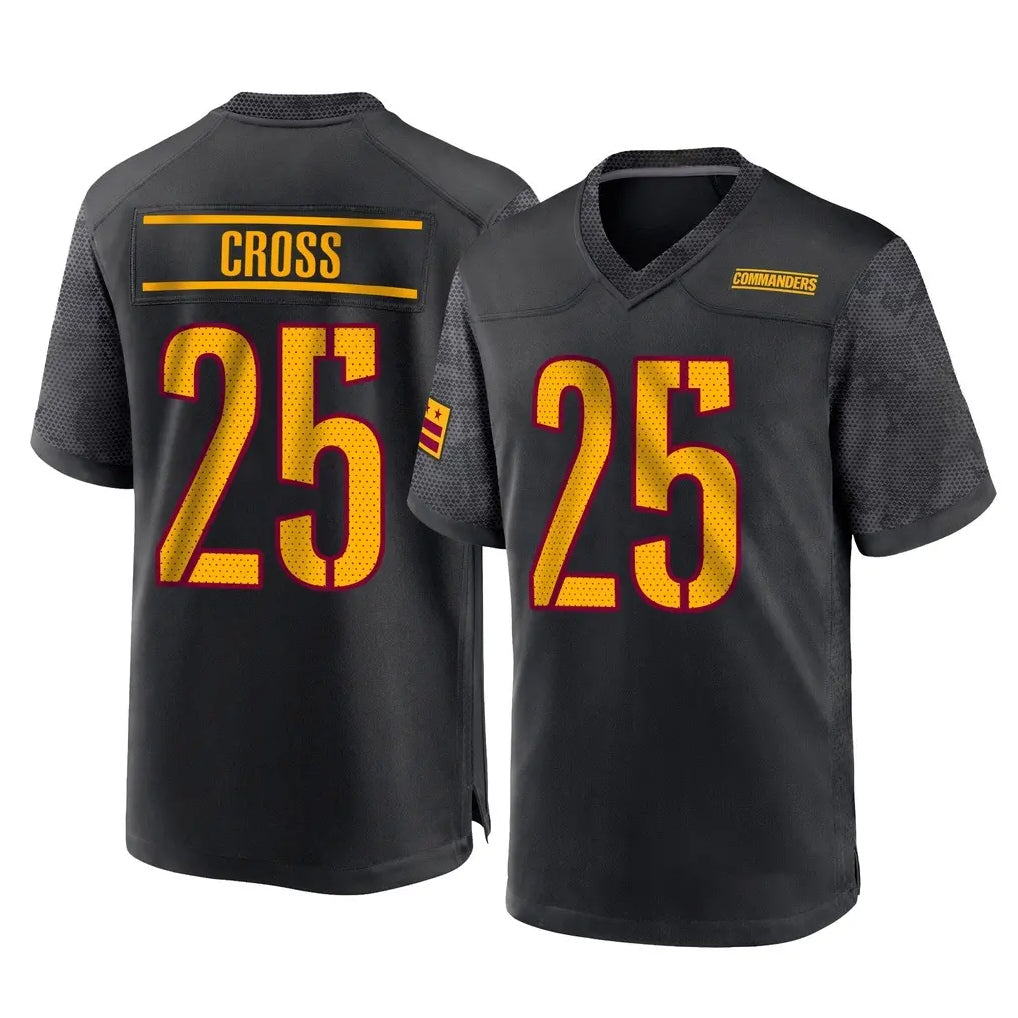 W.Commanders #25 Nick Cross Player Black Home Game Odoa Stitched Jerseys