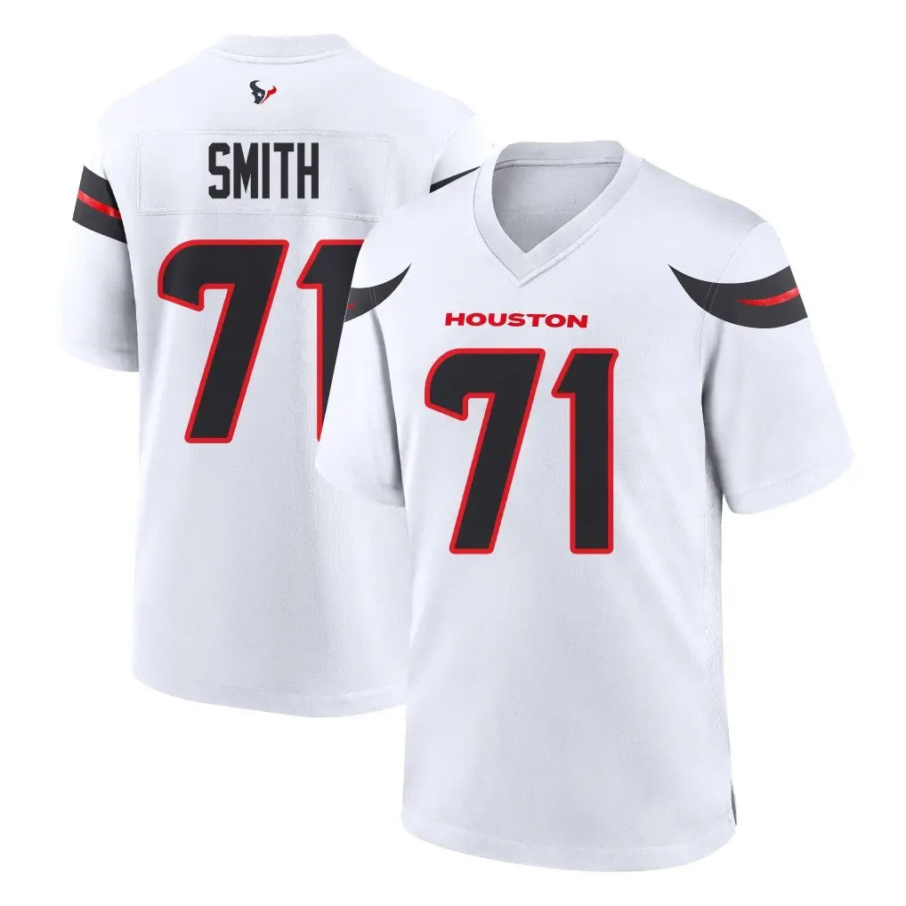 H.Texans #71 Braden Smith Player White Home Game Odoa Stitched Jerseys
