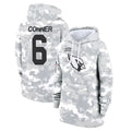 A.Cardinals #6 James Conner Player Camo Salute to Service Hoodies Odoa Stitched Jerseys