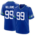 S.Seahawks #99 Leonard Williams Player Royal Throwback Home Game Odoa Stitched Jerseys