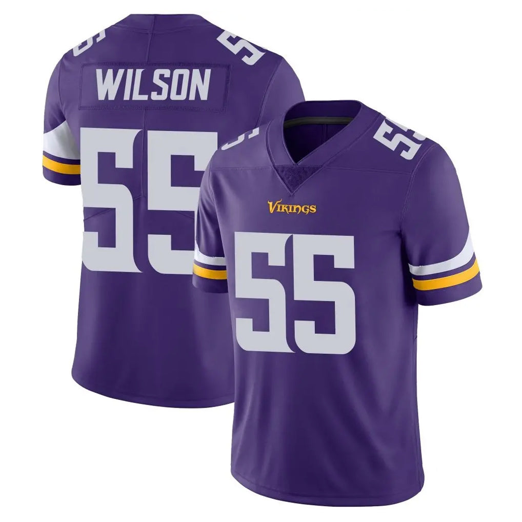 M.Vikings #55 Eric Wilson Player Purple Limited Vapor Untouchable Home Game Odoa Stitched Jerseys