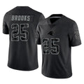 C.Panthers #25 Jonathon Brooks Player Black Limited Reflective Game Odoa Stitched Jerseys