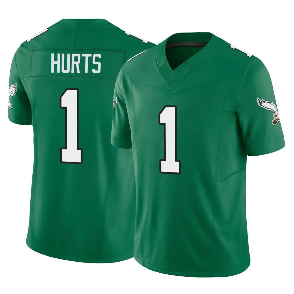 P.Eagles #1 Jalen Hurts Player Green Kelly Alternate Vapor F.U.S.E. Home Game Odoa Stitched Jerseys