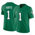 P.Eagles #1 Jalen Hurts Player Green Kelly Alternate Vapor F.U.S.E. Home Game Odoa Stitched Jerseys