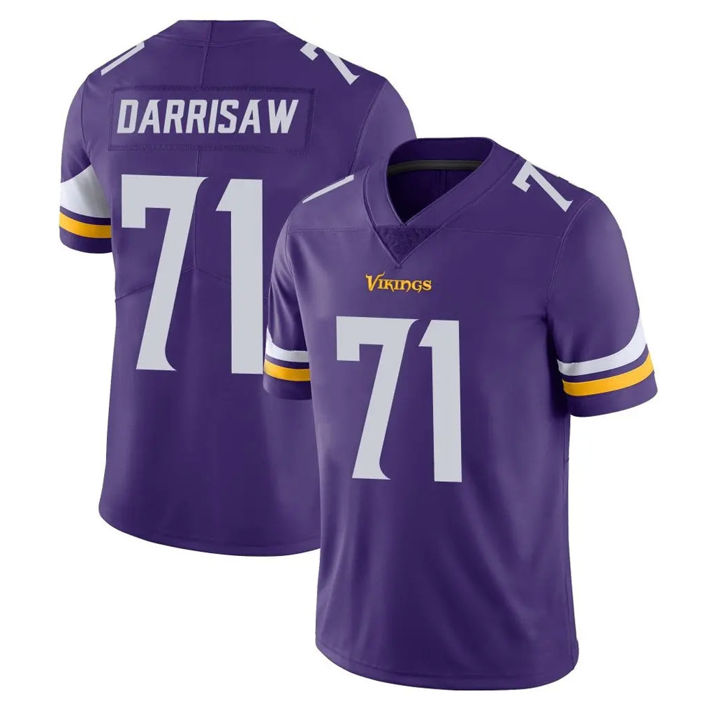 M.Vikings #71 Christian Darrisaw Player Purple Limited Vapor Untouchable Home Game Odoa Stitched Jerseys