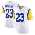 LA.Rams #23 Kyren Williams Player White Limited Vapor Untouchable Home Game Odoa Stitched Jerseys