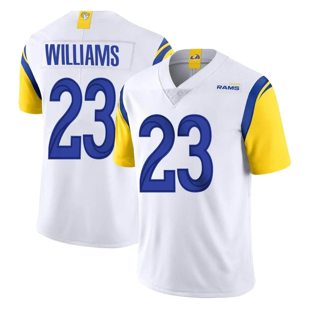 LA.Rams #23 Kyren Williams Player White Limited Vapor Untouchable Home Game Odoa Stitched Jerseys