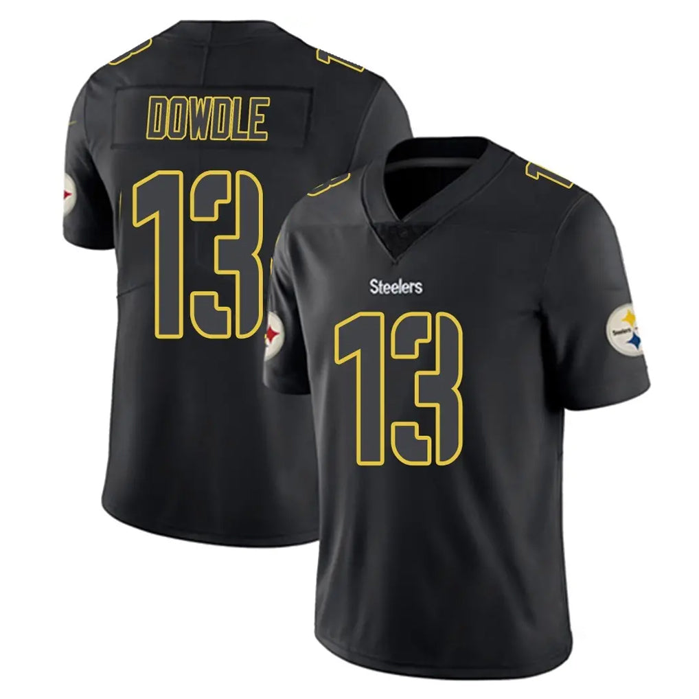P.Steelers #13 Rico Dowdle Player Black Impact Limited Home Game Odoa Stitched Jerseys