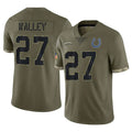 IN.Colts #27 Justin Walley Player Olive Salute To Service Limited Odoa Stitched Jerseys