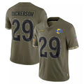 LA.Rams #29 Eric Dickerson Player Olive Salute To Service Limited Odoa Stitched Jerseys