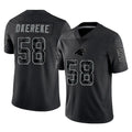 C.Panthers #58 Bobby Okereke Player Black Limited Reflective Game Odoa Stitched Jerseys