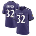 B.Ravens #32 Trenton Simpson Player Purple Limited Home Game Odoa Stitched Jerseys