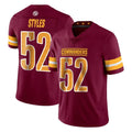 W.Commanders #52 Sonny Styles Player Burgundy Limited Vapor Home Game Odoa Stitched Jerseys