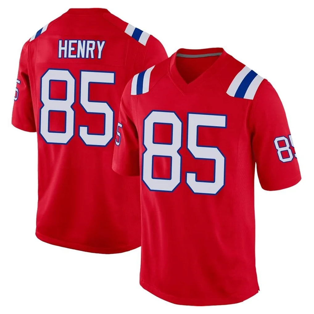 NE.Patriots #85 Hunter Henry Player Red Home Game Odoa Stitched Jerseys