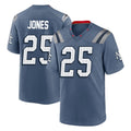 NE.Patriots #25 Marcus Jones Player Blue Rivalries Collection Home Game Odoa Stitched Jerseys