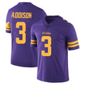 M.Vikings #3 Jordan Addison Player Purple Limited Color Rush Home Game Odoa Stitched Jerseys