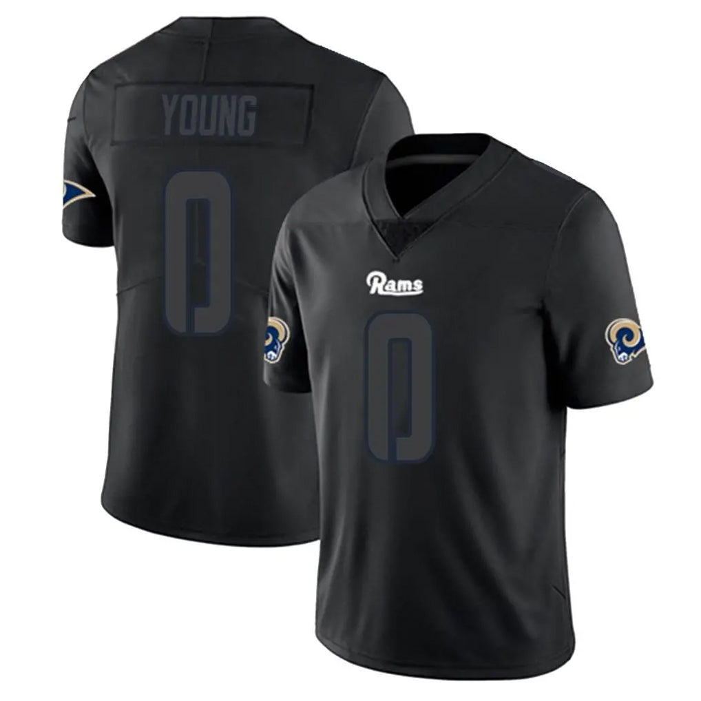 LA.Rams #0 Byron Young Player Black Impact Limited Home Game Odoa Stitched Jerseys