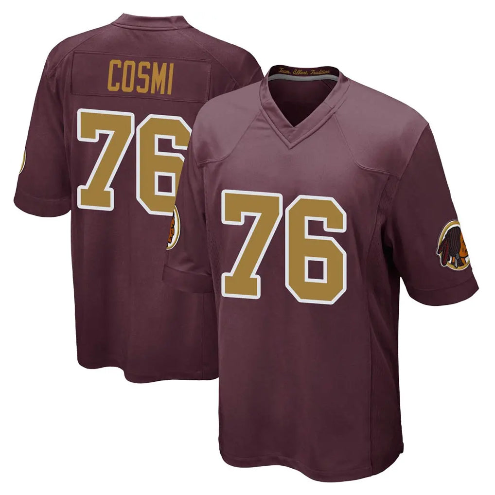 W.Commanders #76 Sam Cosmi Player Burgundy Alternate Home Game Odoa Stitched Jerseys
