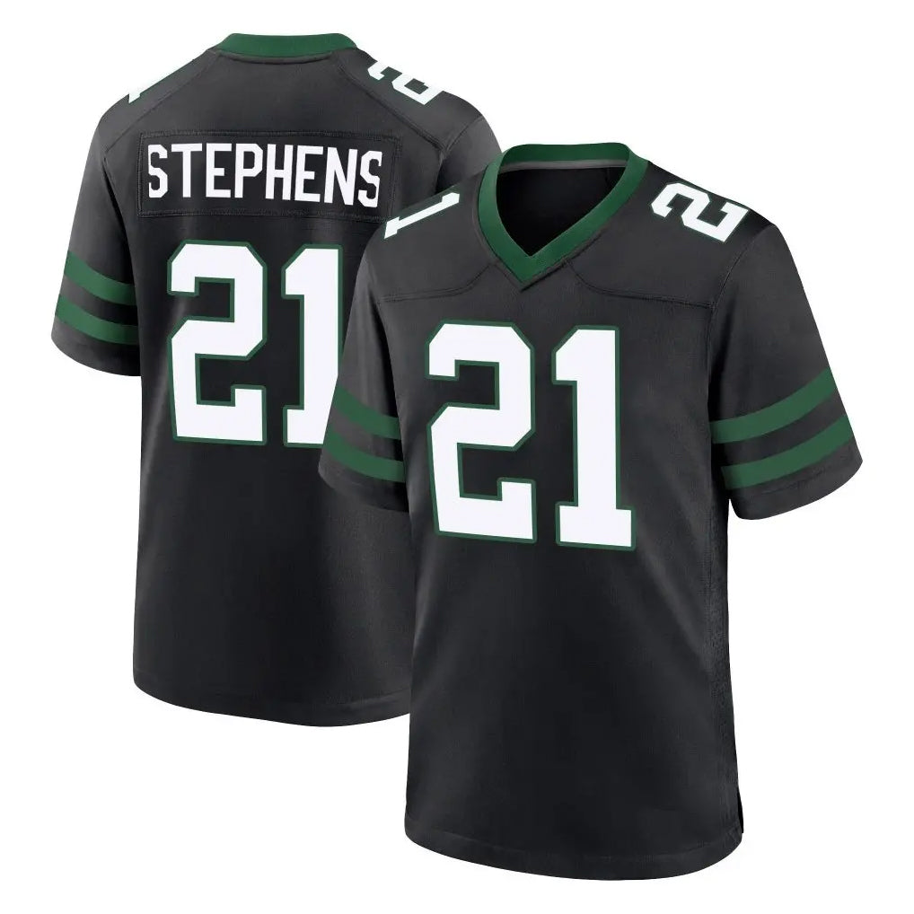 NY.Jets #21 Brandon Stephens Player Black Legacy Home Game Odoa Stitched Jerseys