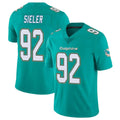 M.Dolphins #92 Zach Sieler Player Aqua Limited Vapor Untouchable Home Game Odoa Stitched Jerseys
