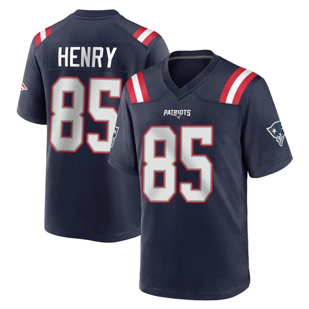 NE.Patriots #85 Hunter Henry Player Navy Home Game Odoa Stitched Jerseys