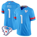 H.Texans #1 Tank Dell Player Blue 2026 Rivalries Vapor Limited Home Game Odoa Stitched jerseys