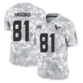 H.Texans #81 Jayden Higgins Player Arctic Camo Salute To Service Limited Game Odoa Stitched Jerseys