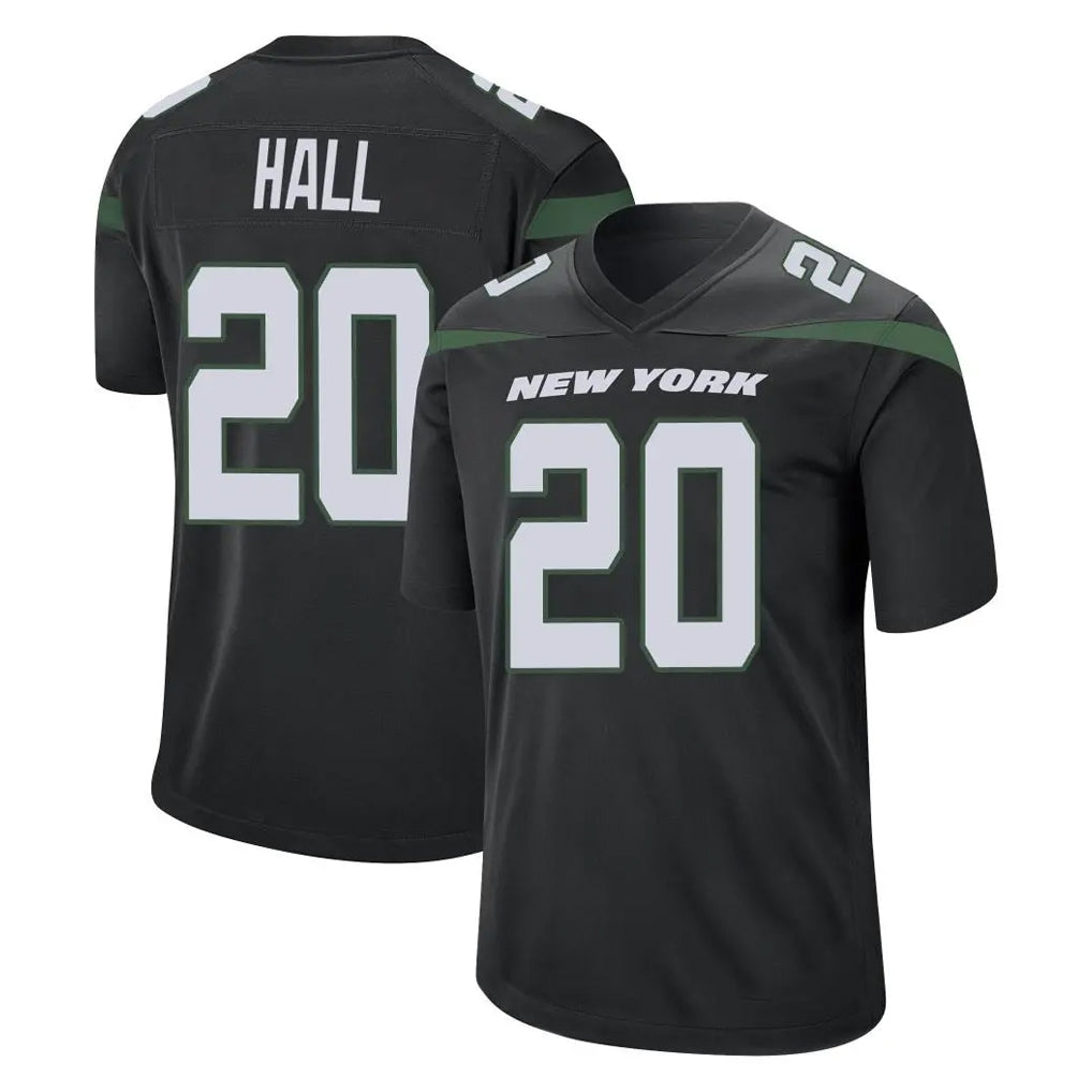 NY.Jets #20 Breece Hall Player Stealth Black Home Game Odoa Stitched Jerseys