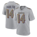 B.Ravens #14 Kyle Hamilton Player Gray Replica Limited Odoa Stitched Jerseys