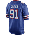Odoa B.Bills #91 Ed Oliver Royal Game Player Jersey